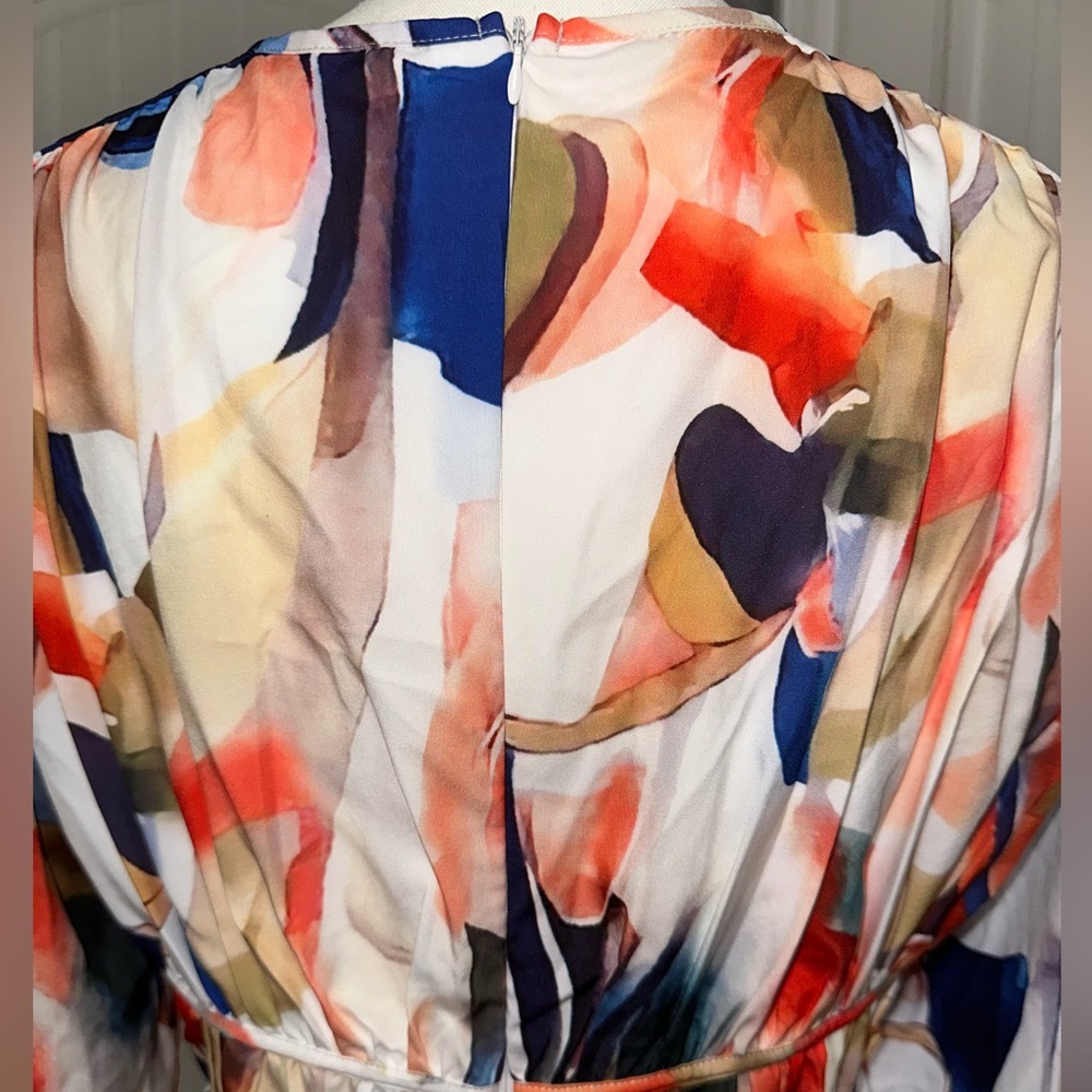 Free flowing floral maxi dress size large, no stretch - Picture 11 of 12
